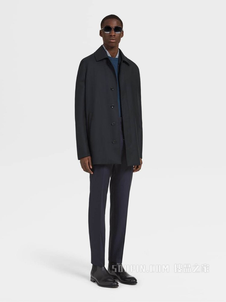 Zegna XXX 系列 Centoventimila 羊毛风衣