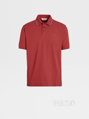 弹力棉质短袖 Polo 衫