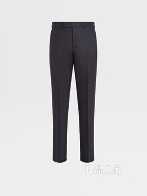 Ermenegildo Zegna XXX 系列海军蓝 Centoventimila 羊毛无褶长裤