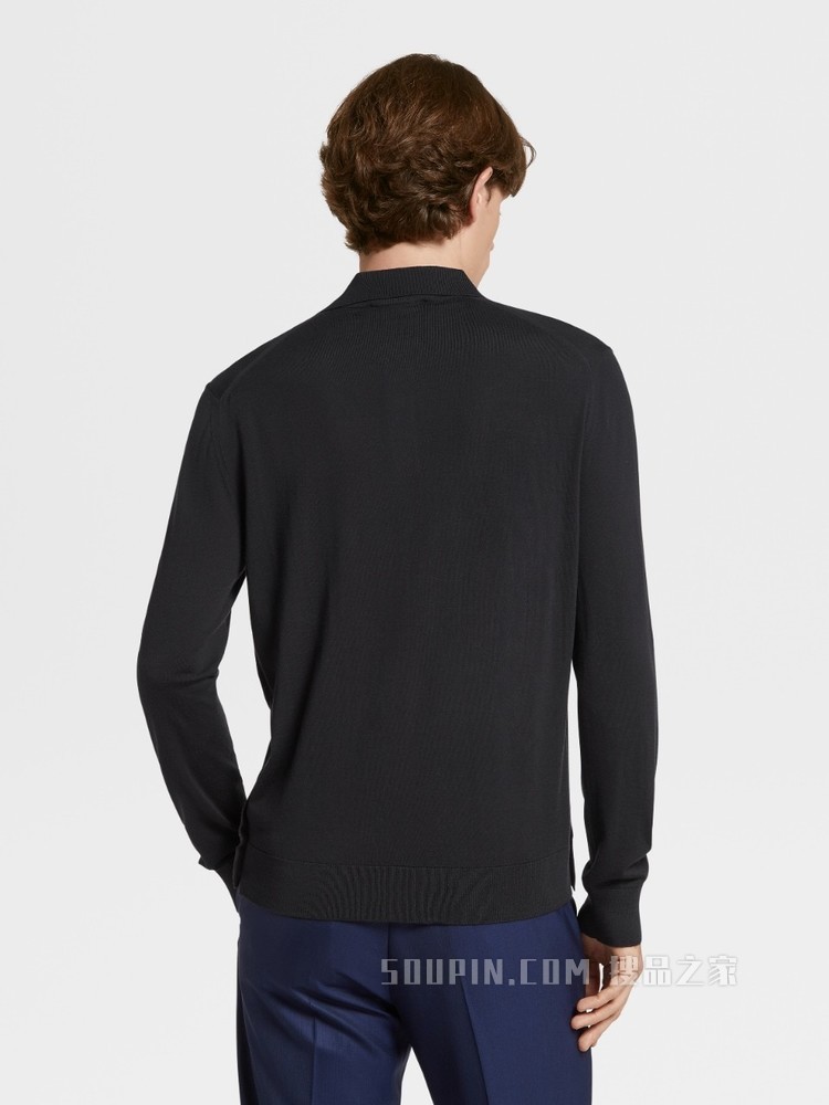 Zegna XXX 系列 CENTOVENTIMILA 羊毛 POLO 衫