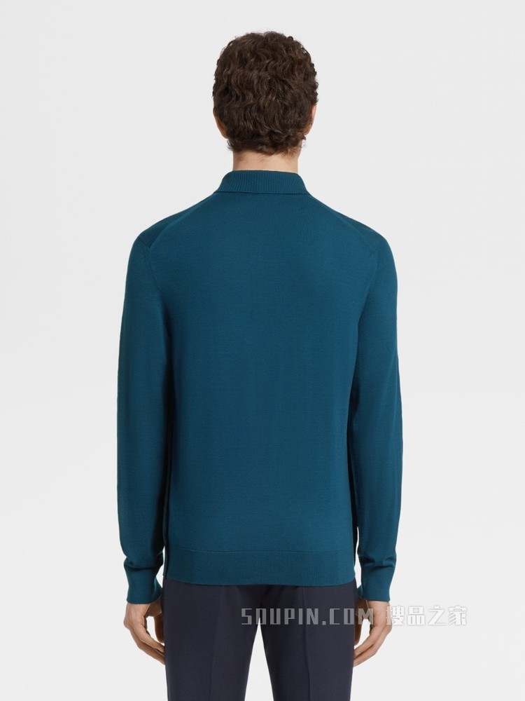 Zegna XXX 系列 CENTOVENTIMILA 针织羊毛 POLO 衫
