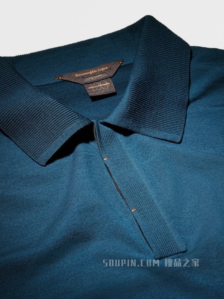 Zegna XXX 系列 CENTOVENTIMILA 针织羊毛 POLO 衫