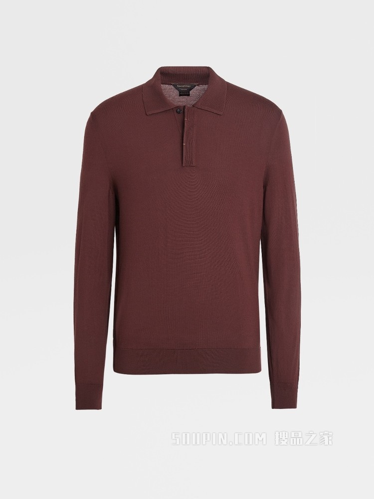 Zegna XXX 系列 CENTOVENTIMILA 针织羊毛 POLO 衫
