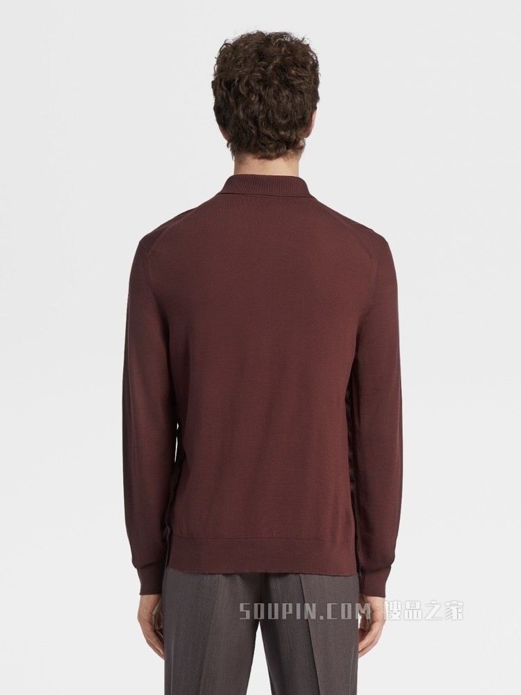 Zegna XXX 系列 CENTOVENTIMILA 针织羊毛 POLO 衫