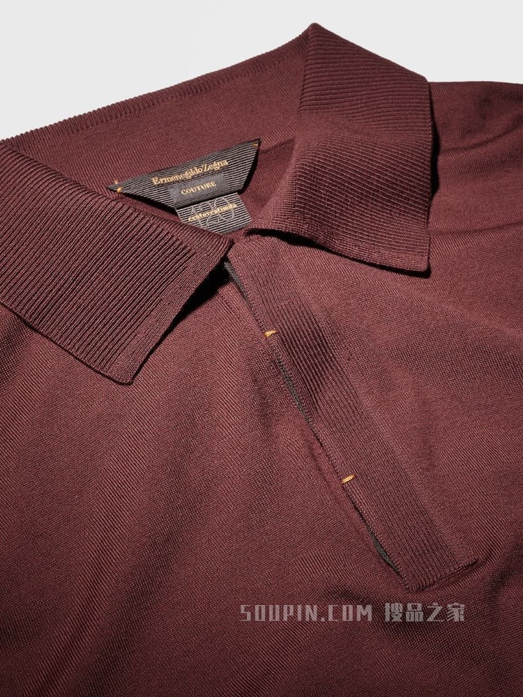 Zegna XXX 系列 CENTOVENTIMILA 针织羊毛 POLO 衫