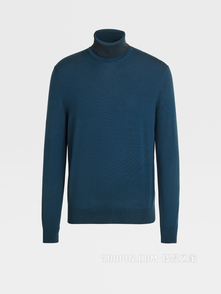 Zegna XXX 系列 CENTOVENTIMILA 针织羊毛高领毛衣