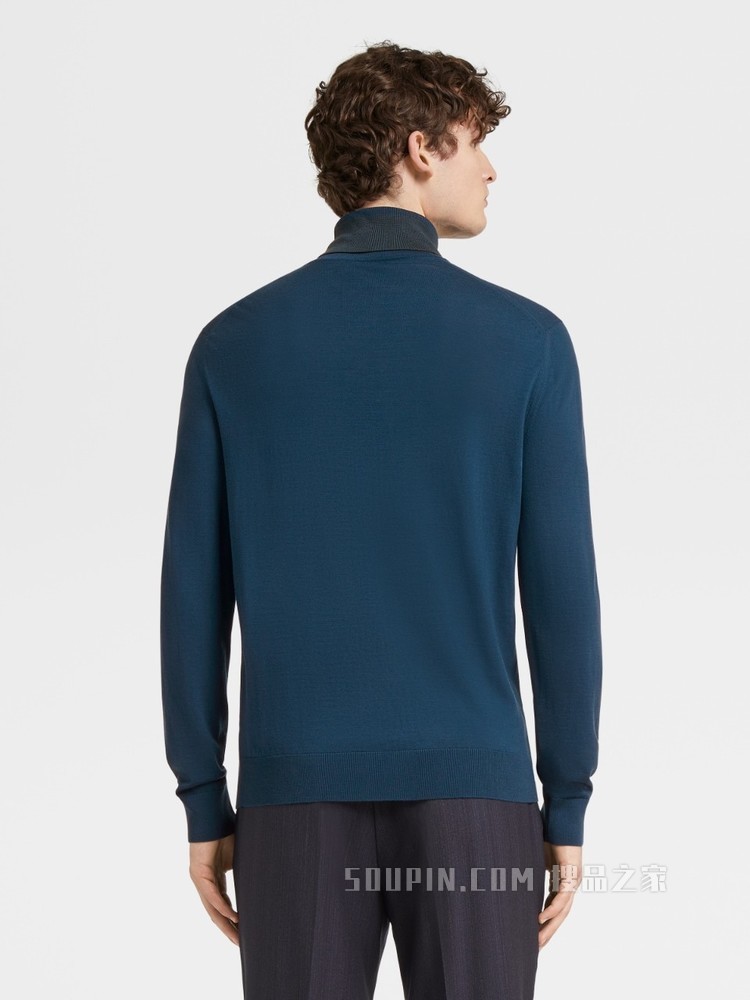 Zegna XXX 系列 CENTOVENTIMILA 针织羊毛高领毛衣