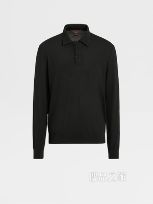 Zegna XXX 系列 CENTOVENTIMILA 针织羊毛 POLO 衫