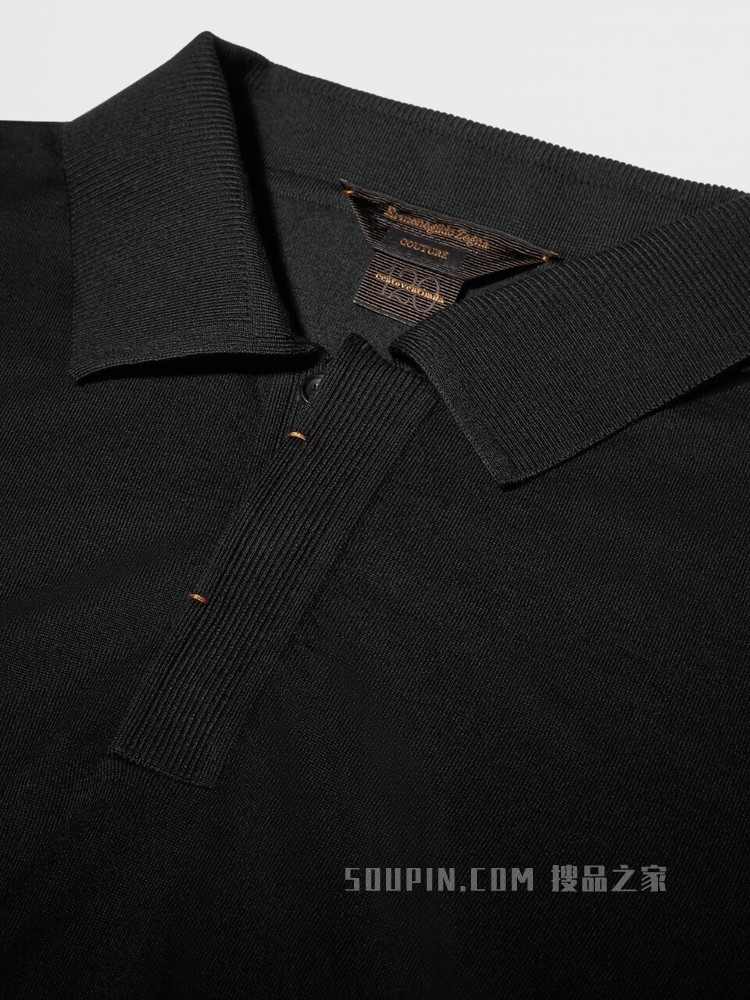 Zegna XXX 系列 CENTOVENTIMILA 针织羊毛 POLO 衫