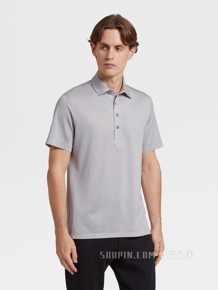 LEGGERISSIMO 棉及桑蚕丝 POLO 衫