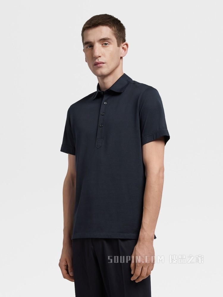 LEGGERISSIMO 棉及桑蚕丝 POLO 衫