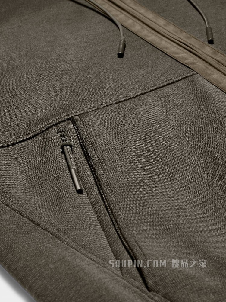 High Performance™ 羊毛与 Spacer 棉质全拉链连帽运动衫