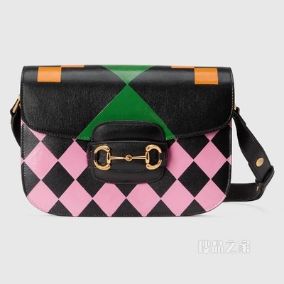 Gucci 马衔扣1955系列小号肩背包 黑色皮革