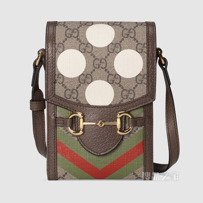 Gucci 马衔扣1955系列迷你手袋 GG Supreme帆布