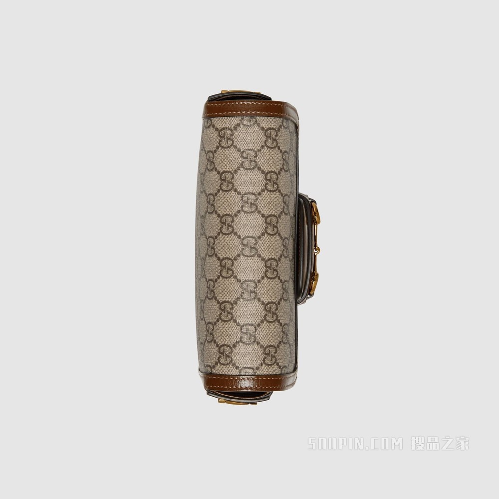 Gucci 马衔扣1955系列迷你手袋（配可拆卸双肩带） GG Supreme帆布