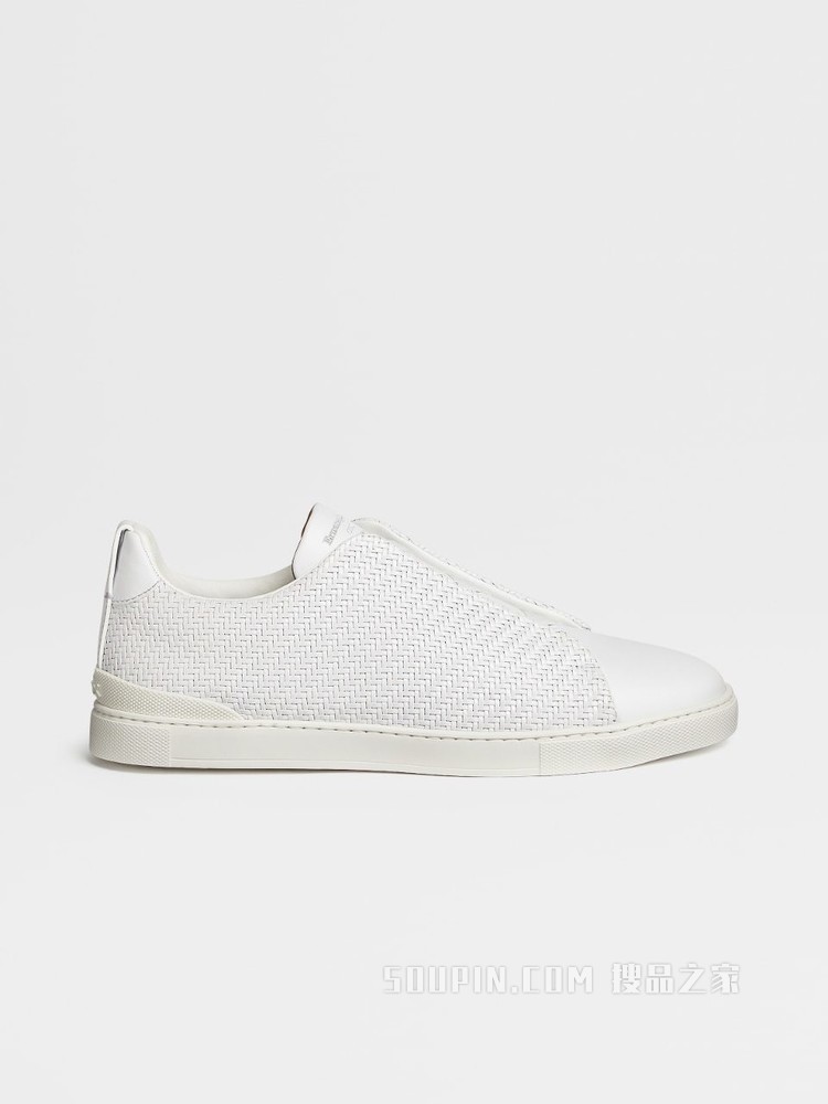 白色 PELLE TESSUTA™ Triple Stitch 球鞋