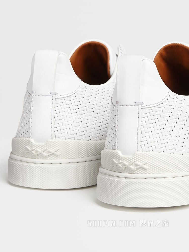 白色 PELLE TESSUTA™ Triple Stitch 球鞋