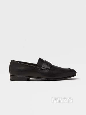 L'Asola 黑色纳帕皮莫卡辛鞋