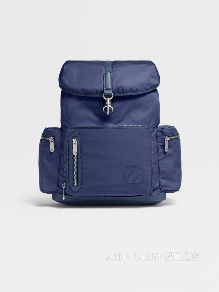 浅蓝色尼龙 Z 字复古标识 Special 双肩背包