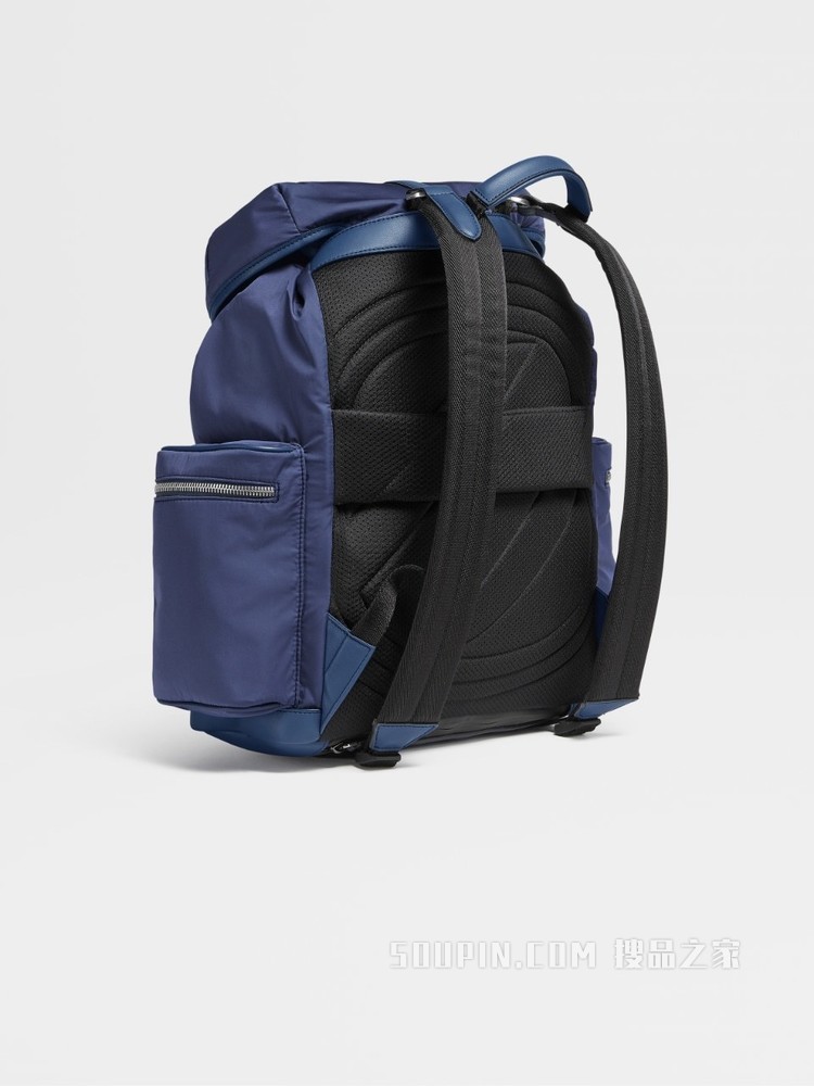 浅蓝色尼龙 Z 字复古标识 Special 双肩背包