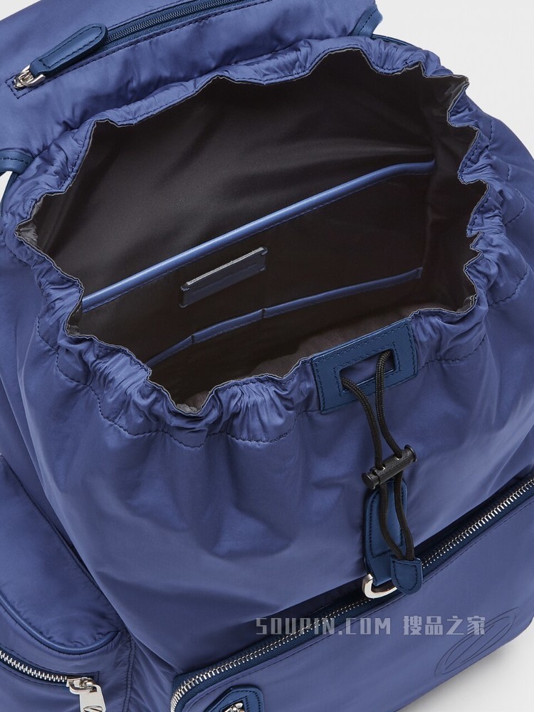 浅蓝色尼龙 Z 字复古标识 Special 双肩背包