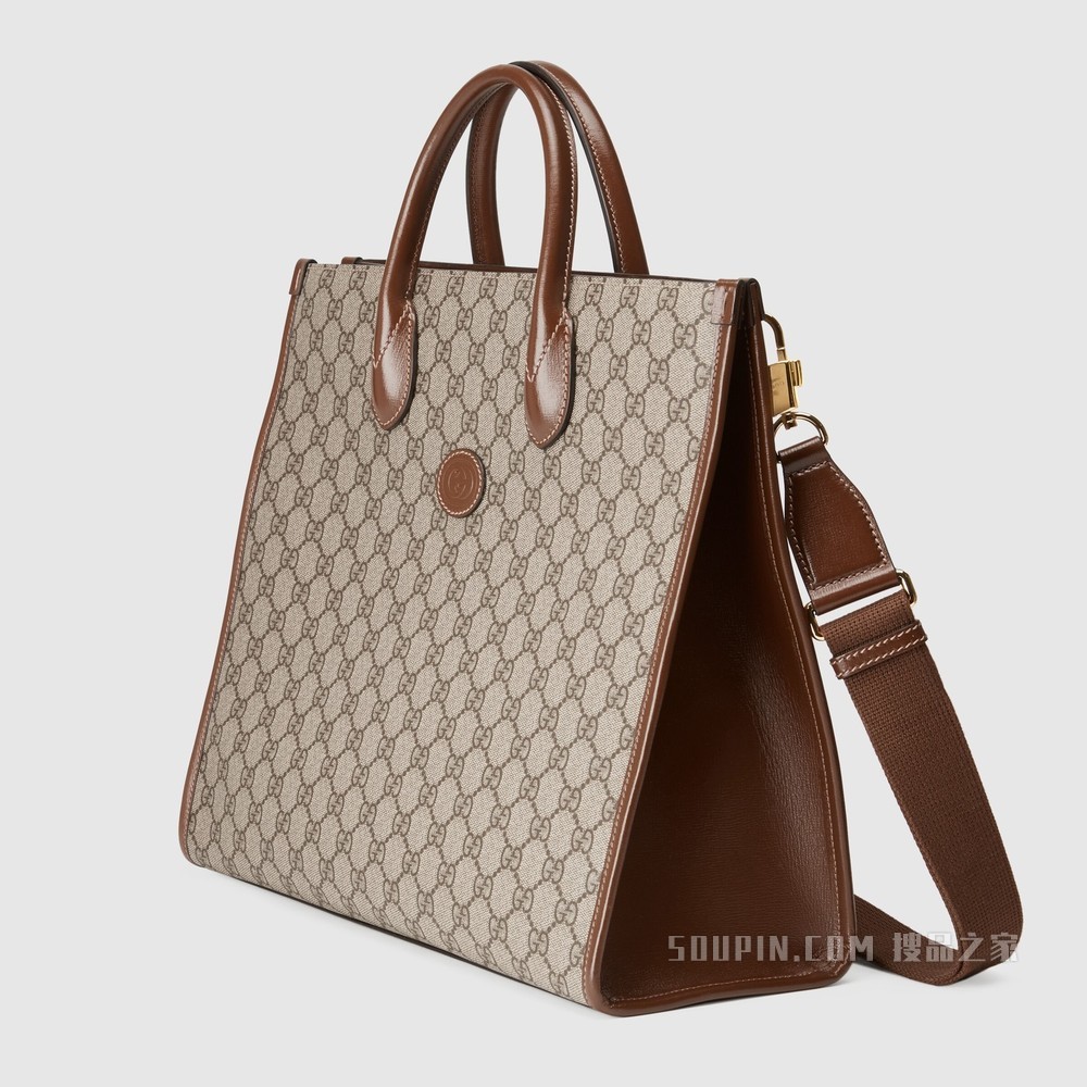 互扣式双G中号托特包 GG Supreme帆布