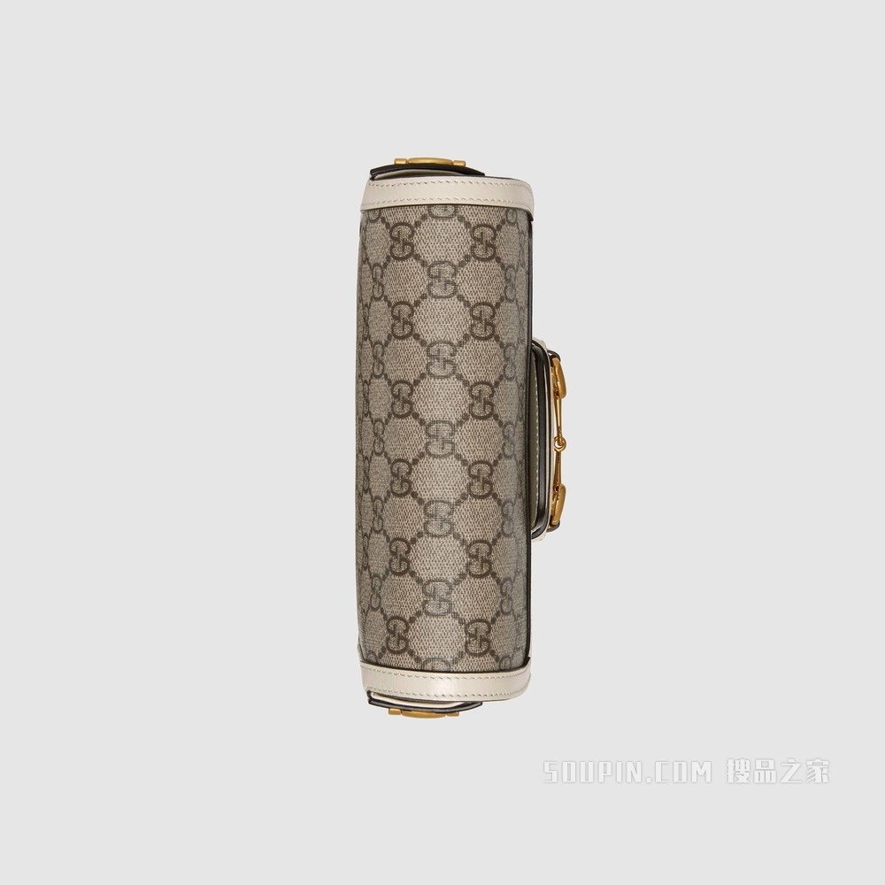 Gucci 马衔扣1955系列迷你手袋（配可拆卸双肩带） GG Supreme帆布