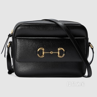 Gucci 马衔扣1955系列小号肩背包 黑色皮革