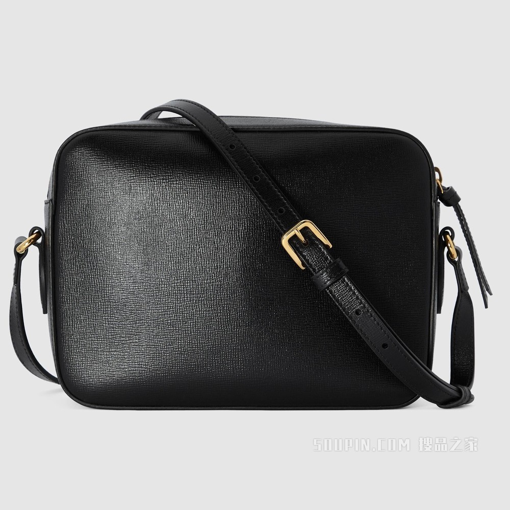 Gucci 马衔扣1955系列小号肩背包 黑色皮革