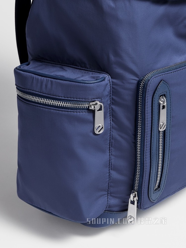 浅蓝色尼龙 Z 字复古标识 Special 双肩背包