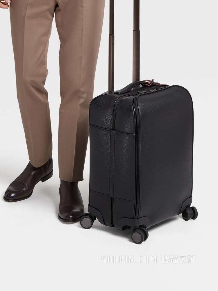TRAVELER 粒面小牛皮拉杆箱