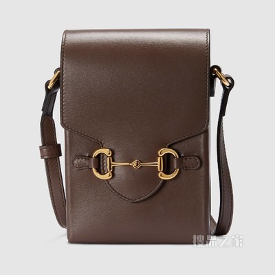 Gucci 马衔扣1955系列迷你手袋 棕色皮革