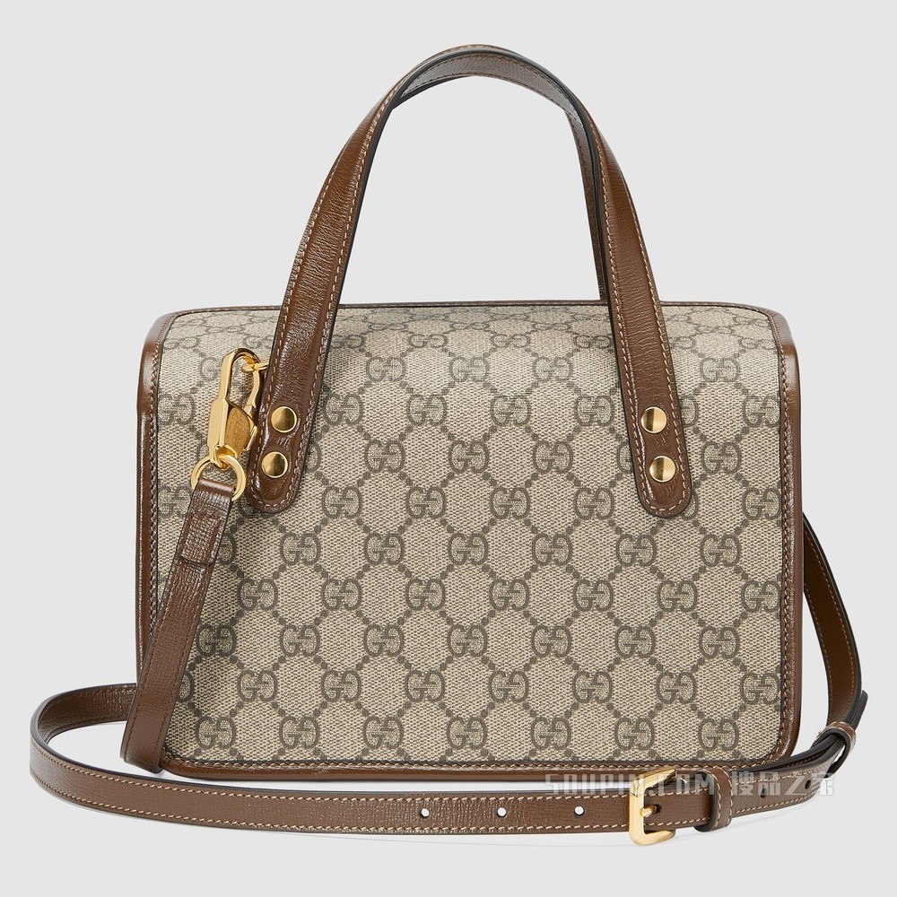 Gucci 马衔扣1955系列迷你手提包 GG Supreme帆布