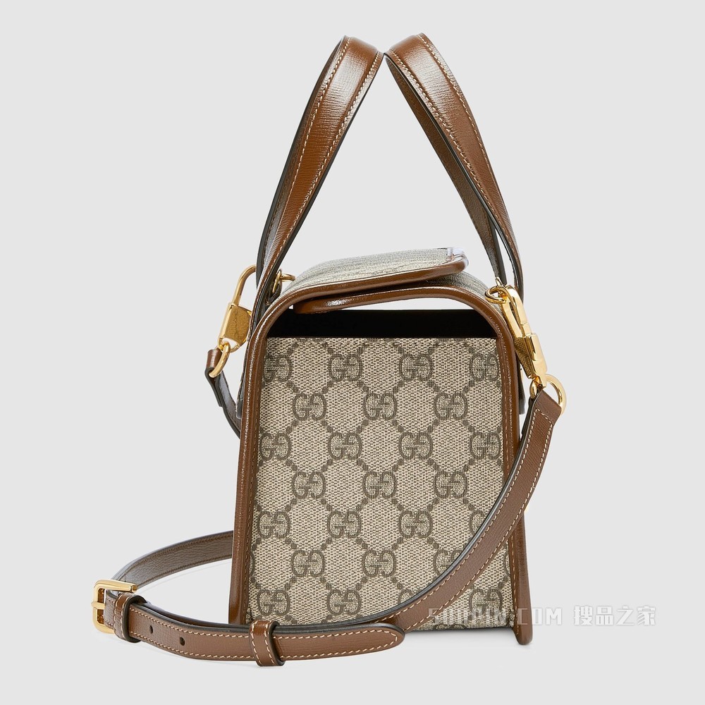 Gucci 马衔扣1955系列迷你手提包 GG Supreme帆布