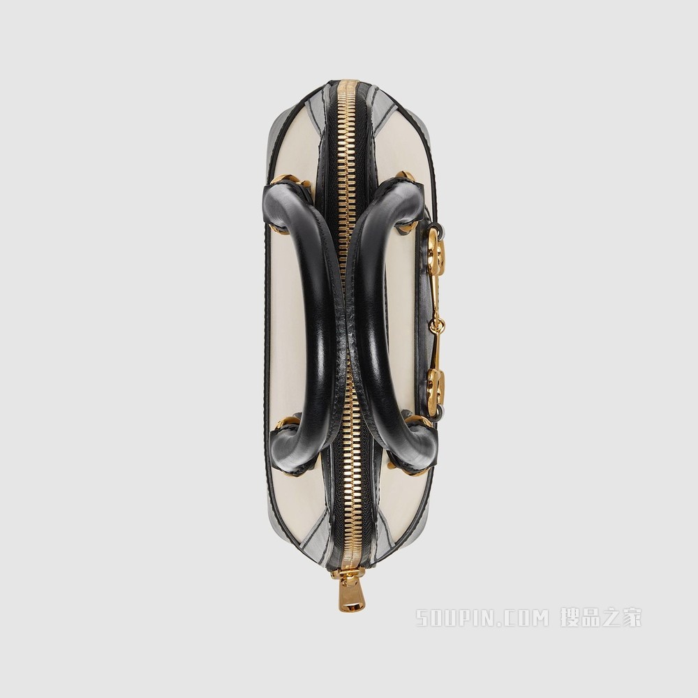 Gucci 马衔扣1955系列迷你手提包 白色皮革
