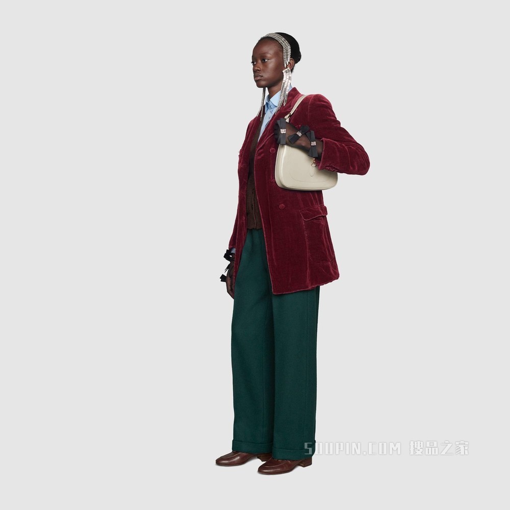 Jackie 1961系列小号手袋 白色皮革