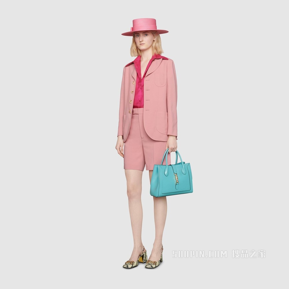 Jackie 1961系列中号托特包 浅蓝色皮革