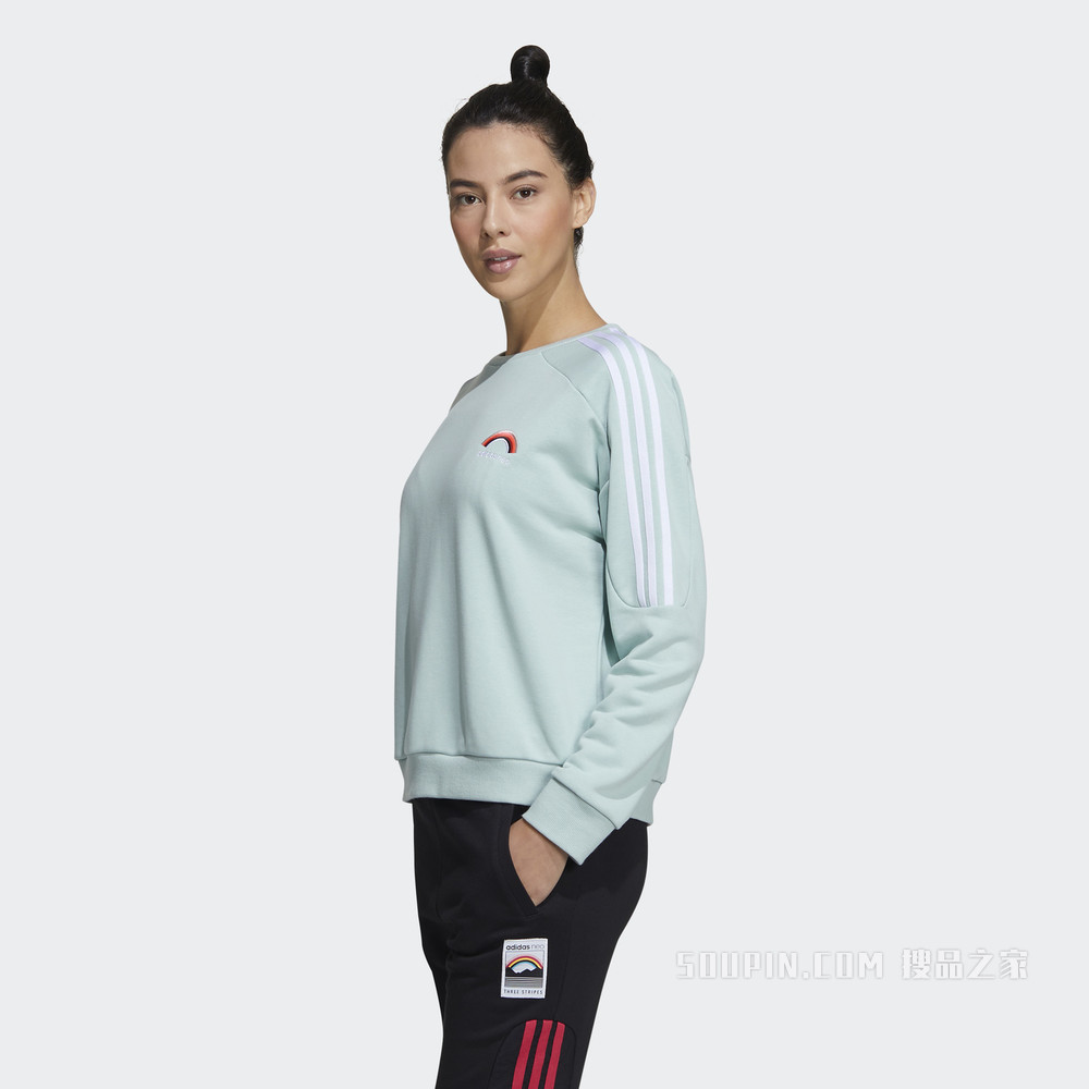 adidas neo W SS OCT SWEAT 运动圆领卫衣