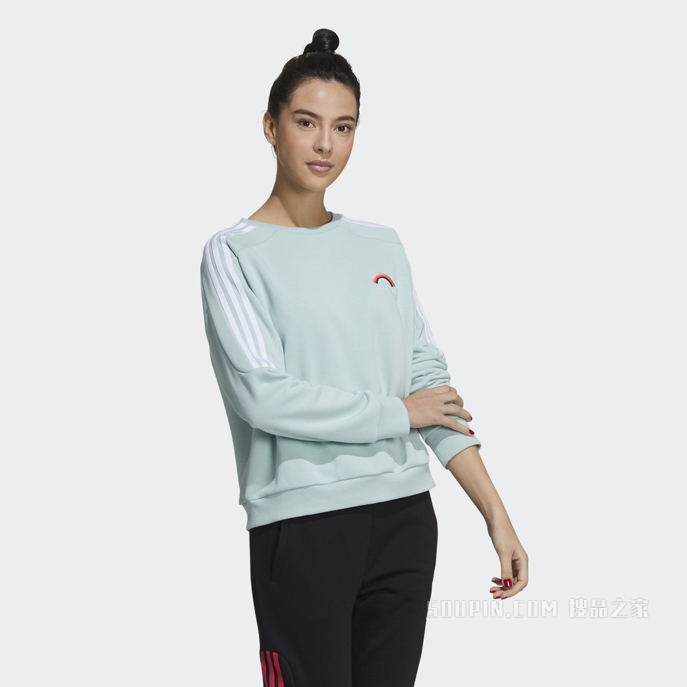 adidas neo W SS OCT SWEAT 运动圆领卫衣