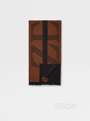 骆马色黑色 Techmerino™ 羊毛围巾