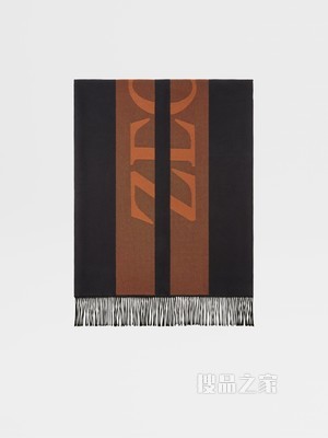 骆马色黑色 Techmerino™ 羊毛毯