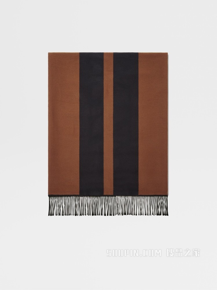 骆马色黑色 Techmerino™ 羊毛毯