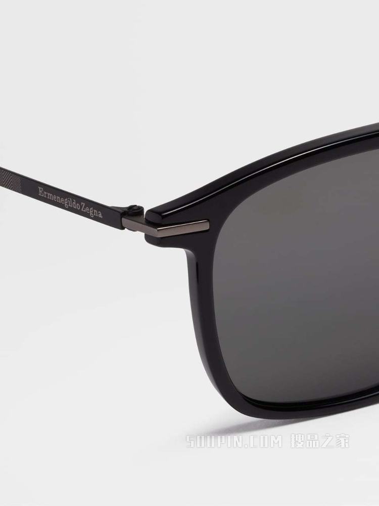 Leggerissimo亮黑太阳镜