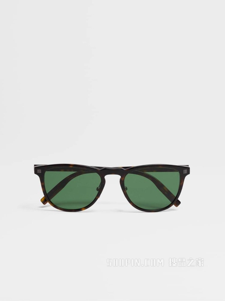 Leggerissimo亮面深哈瓦那色醋酸纤维太阳镜