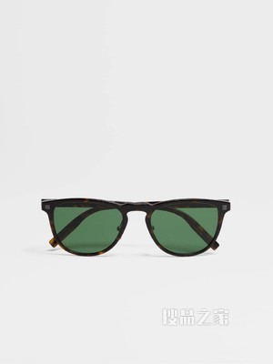 Leggerissimo亮面深哈瓦那色醋酸纤维太阳镜