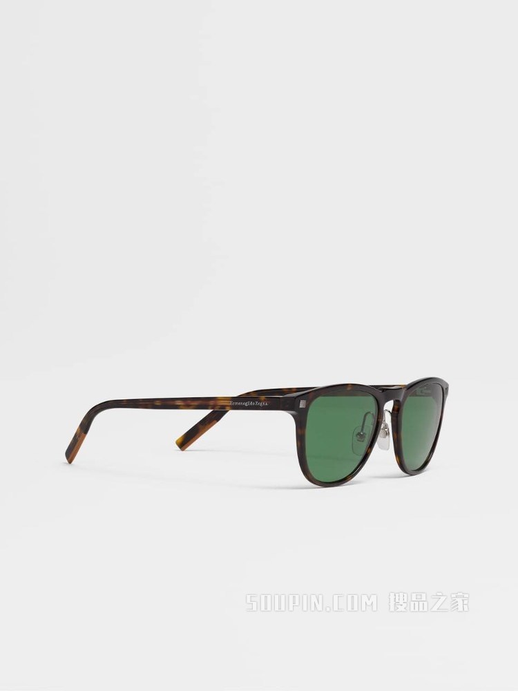 Leggerissimo亮面深哈瓦那色醋酸纤维太阳镜