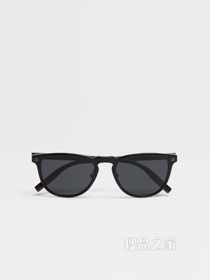 Leggerissimo亮黑醋酸纤维太阳镜
