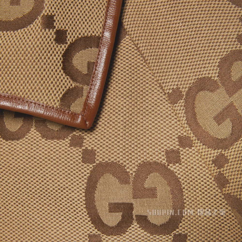 饰超级双G图案帆布大衣 米色和乌木色