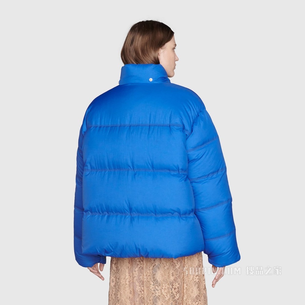 The North Face x Gucci联名系列羽绒夹克 蓝色