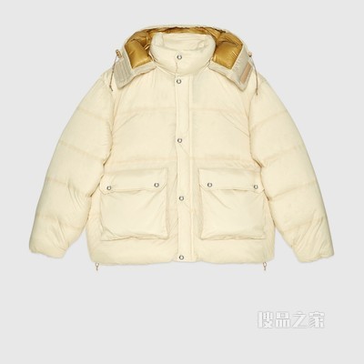 The North Face x Gucci联名系列羽绒夹克 象牙白色
